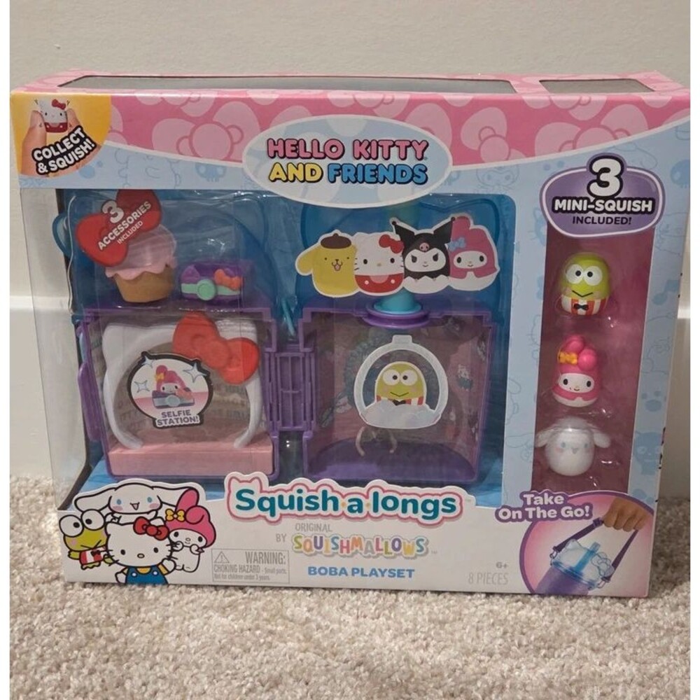 Hello kitty squish a longs Boba playset